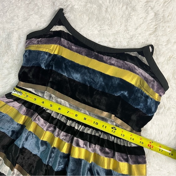 Anthropologie Women Wolven 8 Velvet Metallic Mini Dress Whimsigoth Fairy Grunge - Picture 15 of 16